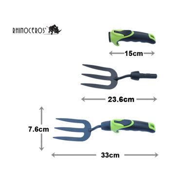 China Manufacturer  Corrosion Protection Ergo TPR Soft Handle Small Gardening Interchangeable Hand Tools Set Garden Trowel Fork